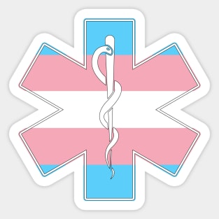 Star of Life Trans Pride Sticker